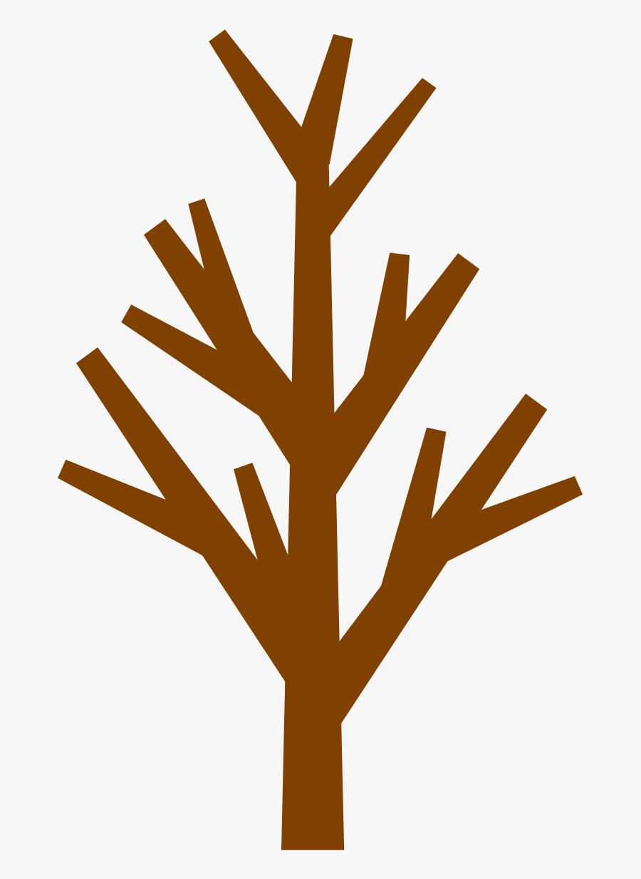 Brown Tree Without Leaves Clipart - Simple Tree Leaf Clip Art, Transparent Clipart