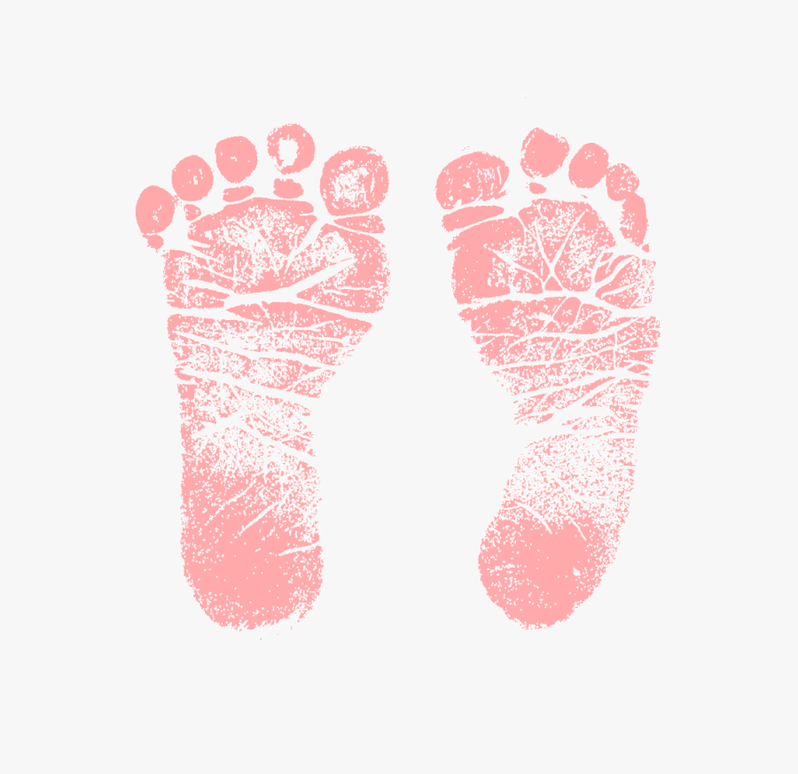 Feet Clipart Baby Girl - Pink Baby Footprints Clipart, Transparent Clipart