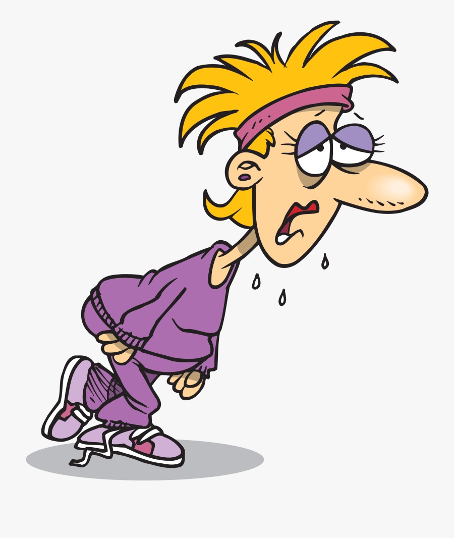 Running Clipart Cartoon - Fatigue Clipart, Transparent Clipart