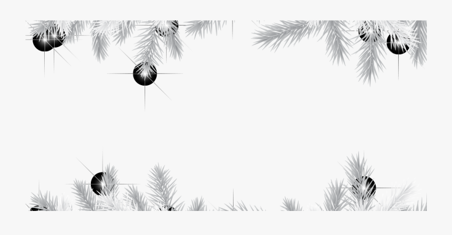 Transparent String Lights Clipart Black And White - White Christmas Background, Transparent Clipart