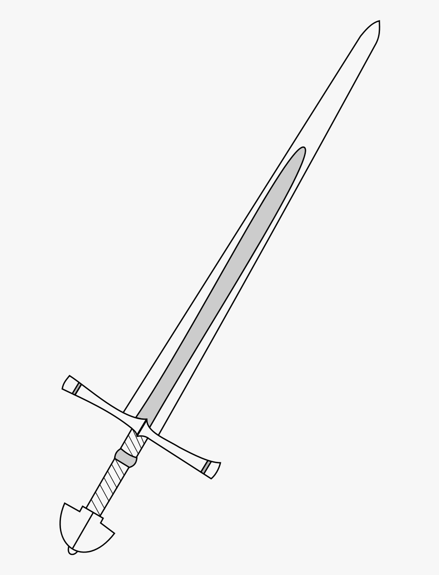 Sword Clipart Outline - Sword, Transparent Clipart