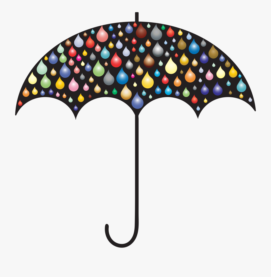 Line,fashion Accessory,rain - Umbrella With Rain Clip Art, Transparent Clipart