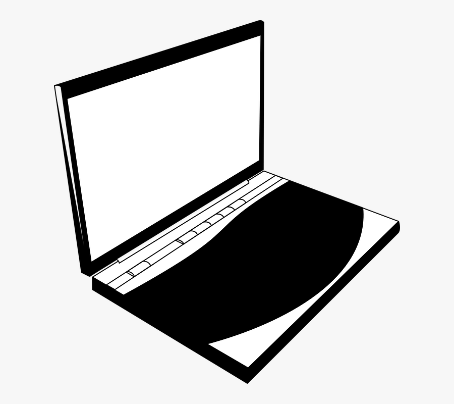 Transparent Laptop Clipart Logo - Open Blank Computer Screen Transparent, Transparent Clipart