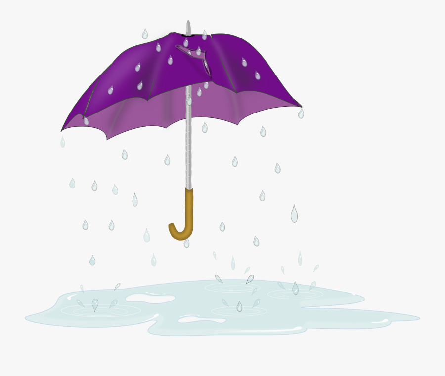 Rain And Umbrella Png, Transparent Clipart