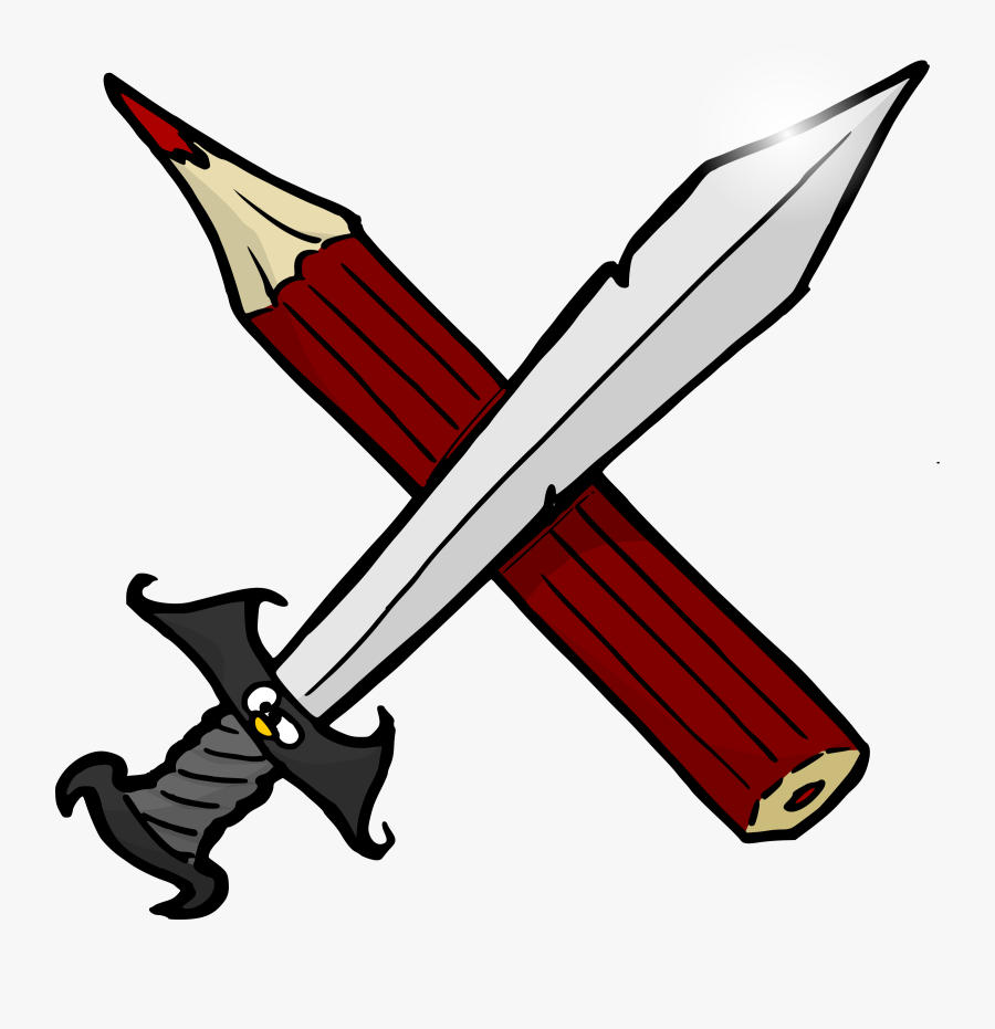 Clip Art Clipart And Big Image - Pencil Sword Png, Transparent Clipart