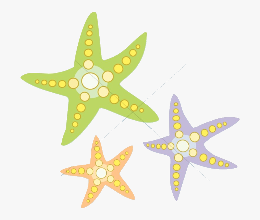 Starfish Colorful With Polka Dots Youth Program Clipart - Starfish, Transparent Clipart
