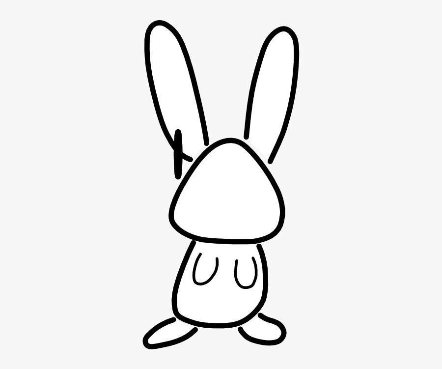 Rabbit Black And White Bunny Black And White Rabbit - Anime White Rabbit Transparent, Transparent Clipart