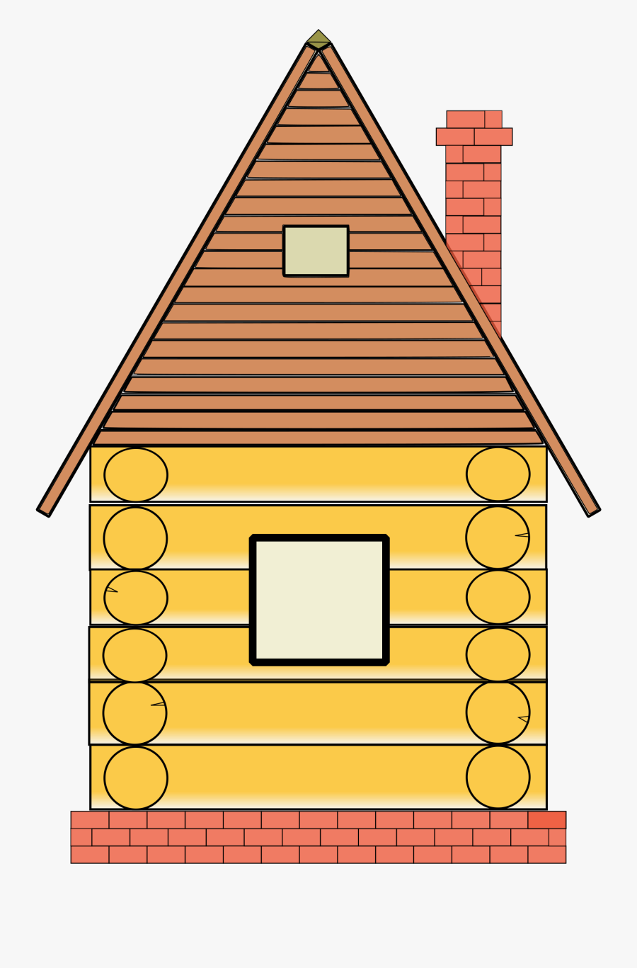 Wooden House Clip Art Medium Size - Wood House Clipart, Transparent Clipart