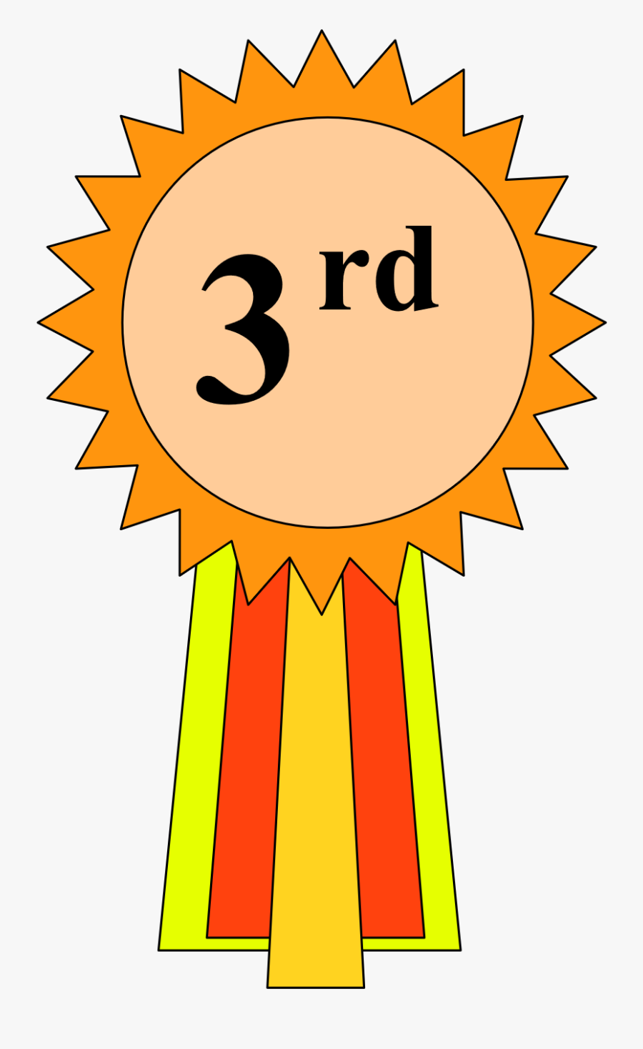 3rd Place Ribbon Clipart, Transparent Clipart