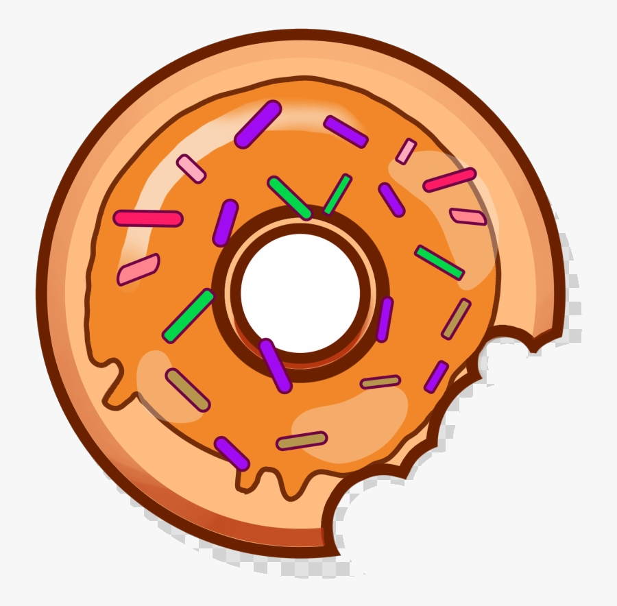 Donut Clipart Red Bitten Transparent Png - Bitten Donut Transparent, Transparent Clipart