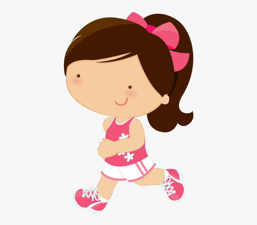 Running Cartoon, Running Club, Girl Running, Cute Clipart - Cute Girl Running Clipart, Transparent Clipart