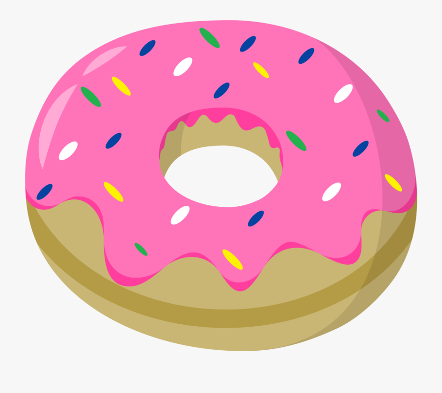 Clip Art Pink Glazed Donut - Donut Png, Transparent Clipart