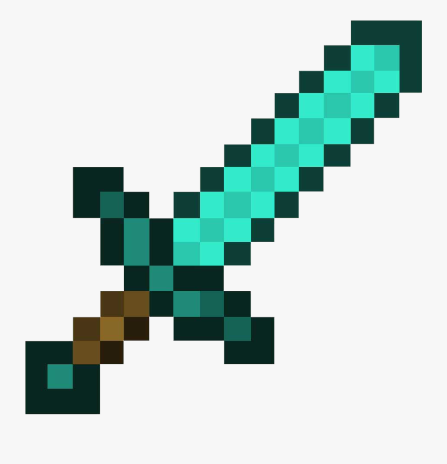 Minecraft Diamond Sword Clipart - Minecraft Diamond Sword , Free ...