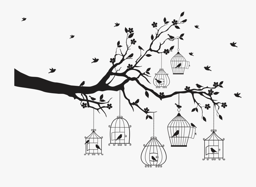 Transparent Bird Cage Png - Birds In Cage Png, Transparent Clipart