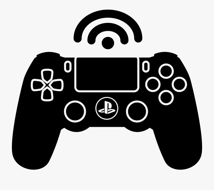 Gaming Clip Art Free - Silhouette Playstation Controller, Transparent Clipart