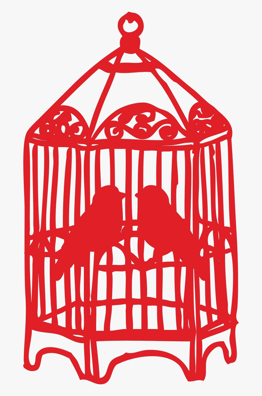 Love Bird Cage Svg Cut File, Transparent Clipart