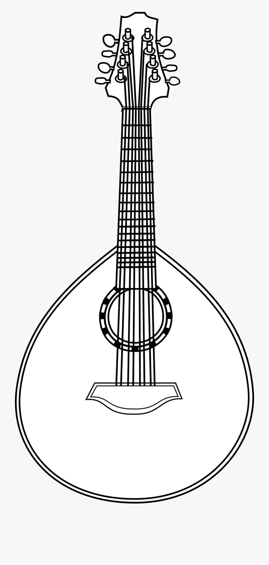 Lute 2 - Draw A Mandolin Instrument, Transparent Clipart