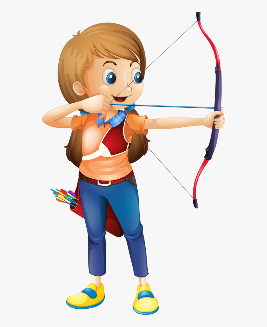 Sport Pinterest Clip - Archery Girl Clipart, Transparent Clipart