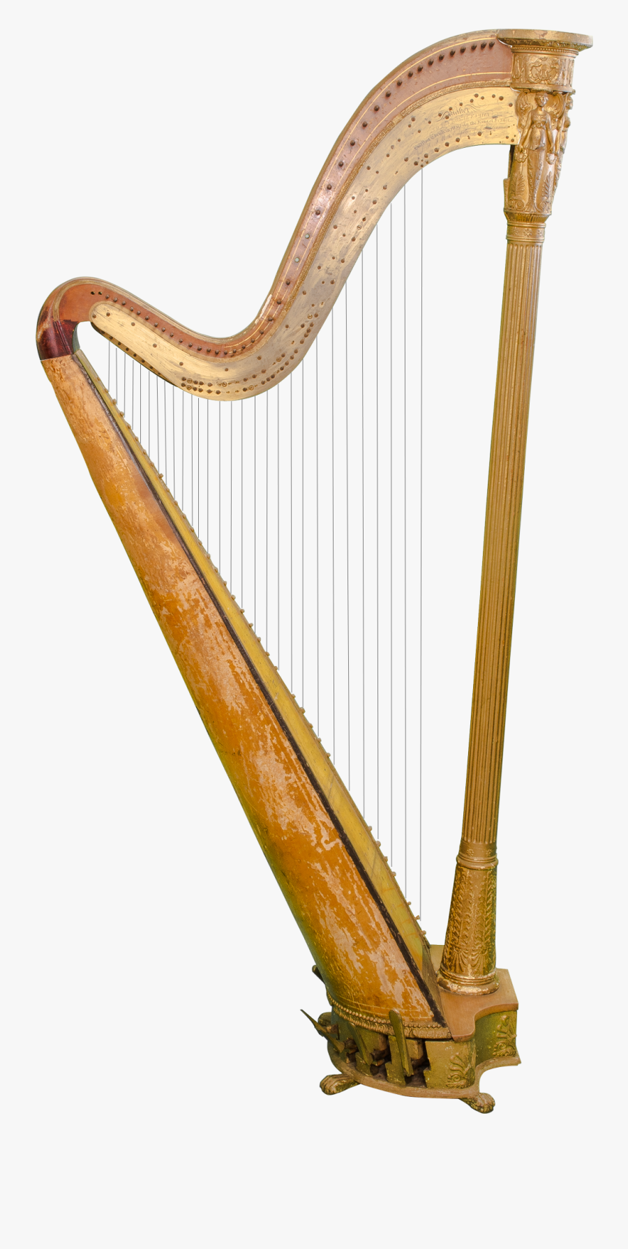 Transparent Lyre Png - Png Harp, Transparent Clipart