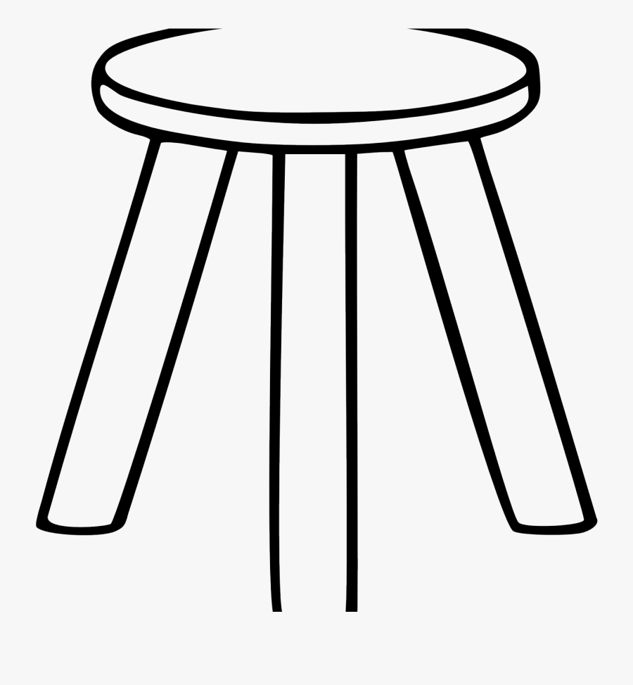 Chair Clip Art Black And White Clipart Panda Free Clipart - Three Legged Stool Blank, Transparent Clipart