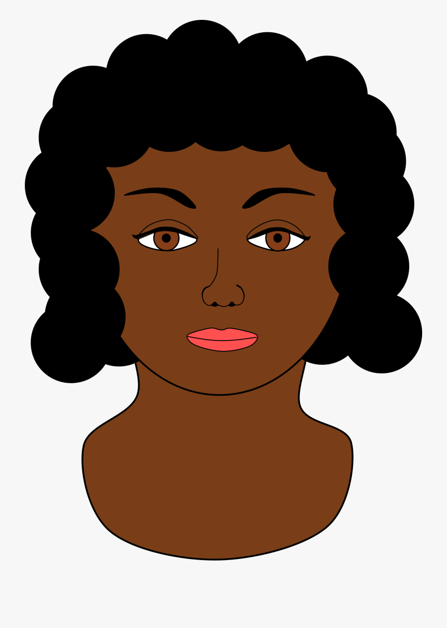 Clip Art Black Woman Clip Art - Black Woman Face Clipart, Transparent Clipart