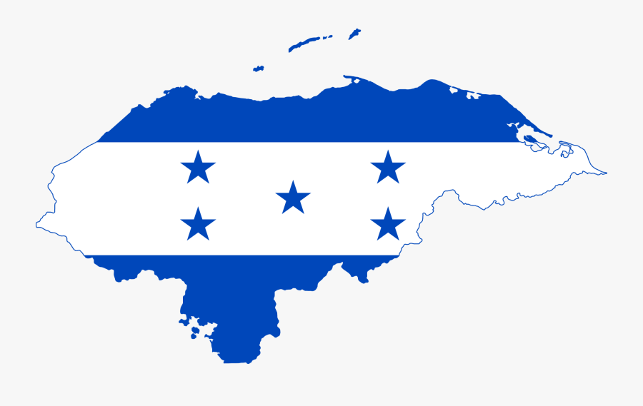 Honduras Map With Flag, Transparent Clipart