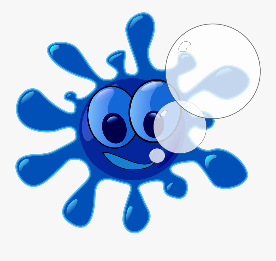 Splash Water Blue Paint People Cartoon Color - Splash Clip Art, Transparent Clipart