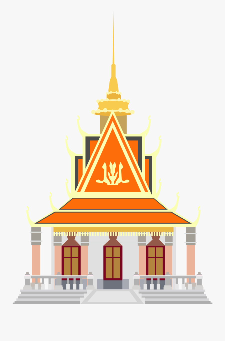 Clipart - Pagoda In Cambodia Png, Transparent Clipart