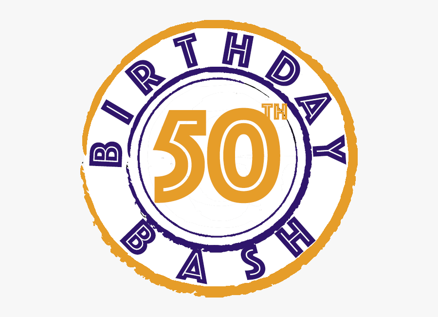 Clip Art Th Bash - 50th 50th Birthday 50 Transparent, Transparent Clipart