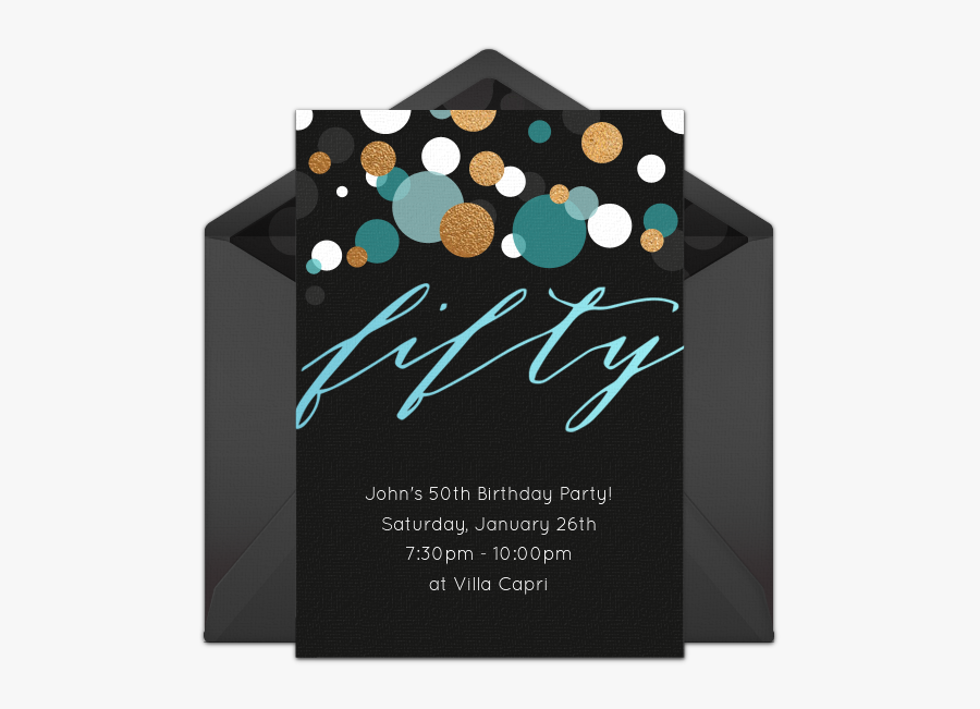 Clip Art Invitations For 50th Birthday Party - 50th Birthday Invitations Free Online, Transparent Clipart