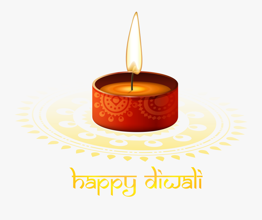 Candle Diwali Red Happy Hq Image Free Png Clipart - Deepavali Lamp Transparent, Transparent Clipart