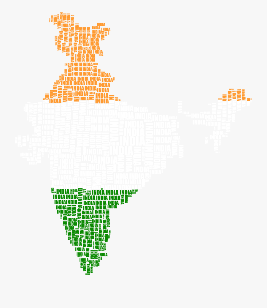 India Map Flag Png - Neighbouring Countries Of India In Map, Transparent Clipart