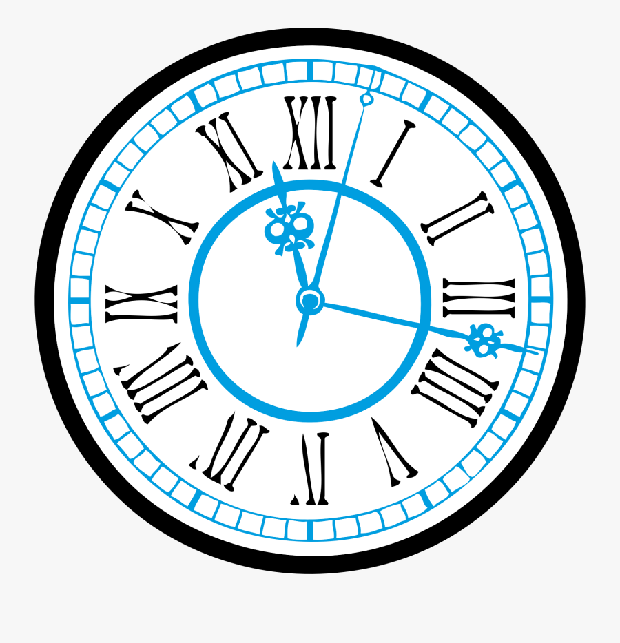 Watch Clipart Reloj - Black And White Fancy Clock, Transparent Clipart
