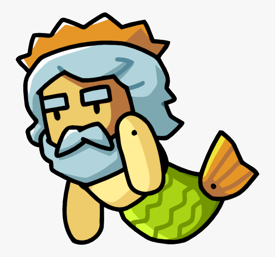 Cartoon Poseidon Greek God, Transparent Clipart