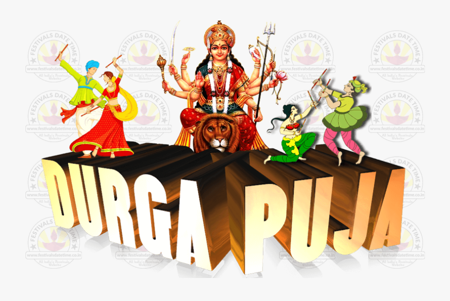 Lord Durga Images Png - Durga Puja Png Hd, Transparent Clipart