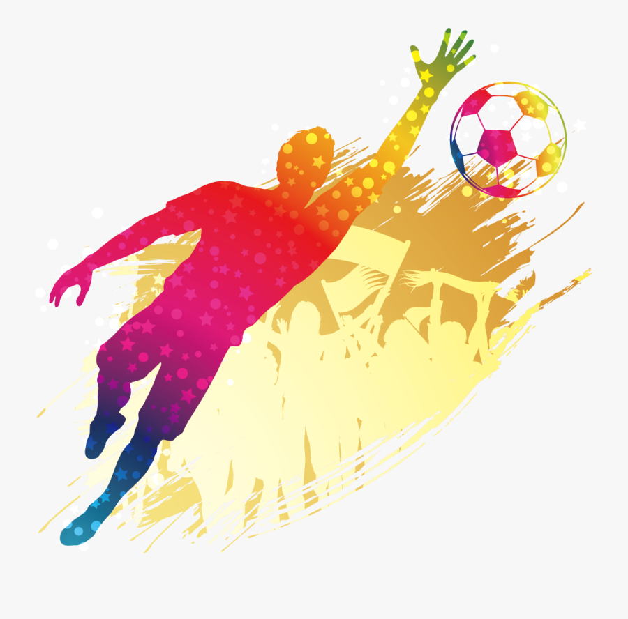 Player Football Silhouette Goalkeeper Poster Free Clipart - Transparent Background Sports Clipart, Transparent Clipart