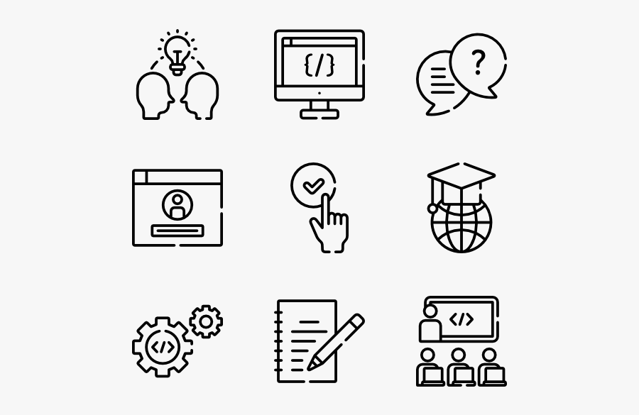 Learning - Design Vector Icon, Transparent Clipart