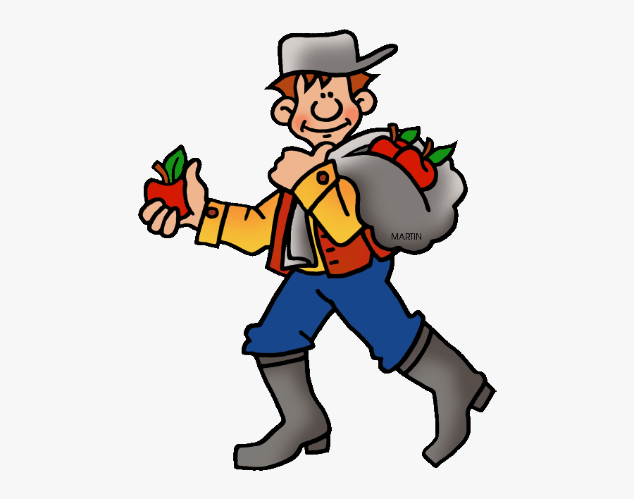 United States Clip Art By Phillip Martin, Famous People - Johnny Appleseed Free Clipart, Transparent Clipart
