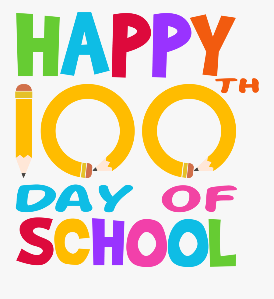 Happy 100th Day Of School, Transparent Clipart