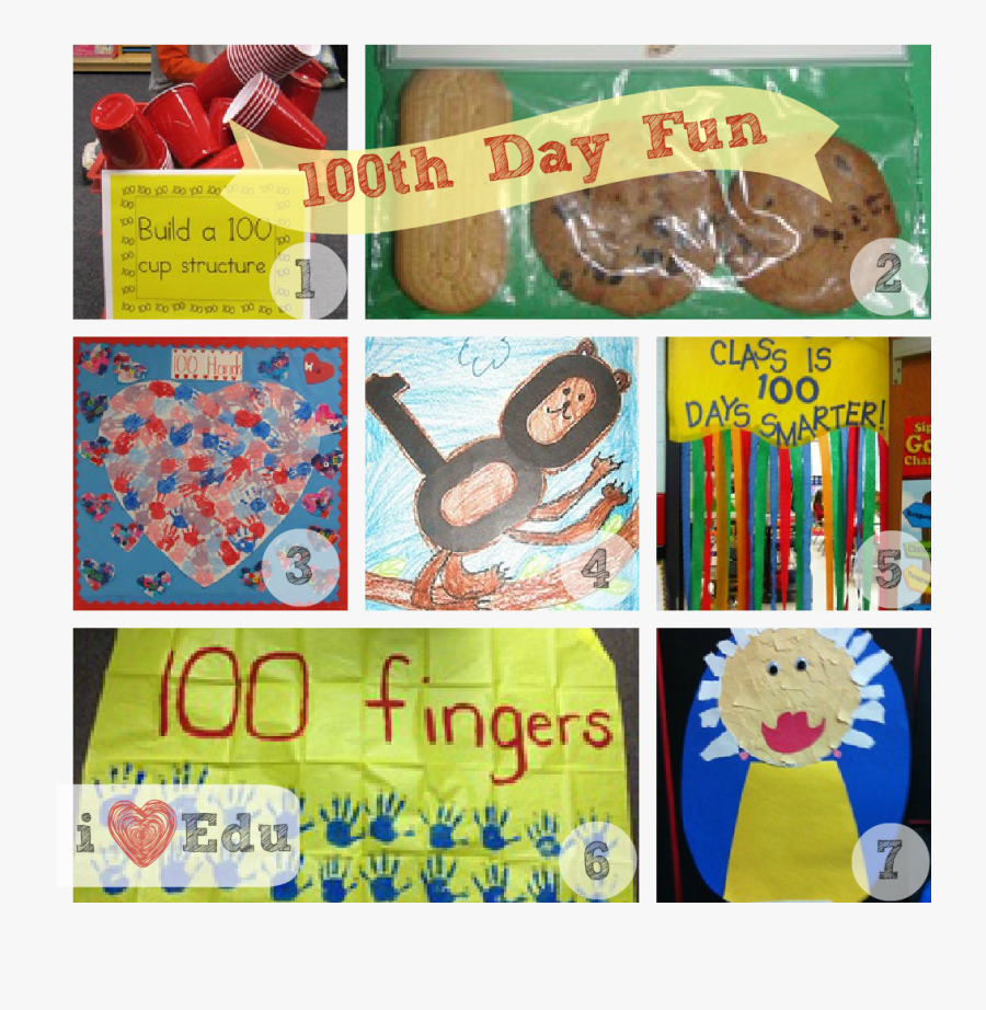 100th Day Collage Done - Paper, Transparent Clipart