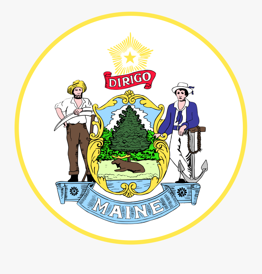 Maine's State Seal, Transparent Clipart