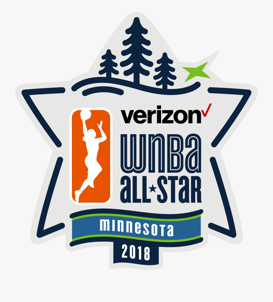 Wnba All Star 2018 Logo Png, Transparent Clipart