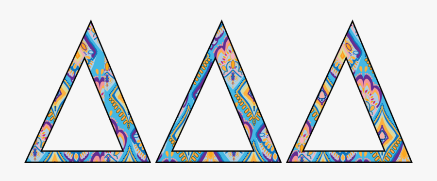 Greek 6-inch Super Sub Panoramic Letters - Triangle, Transparent Clipart