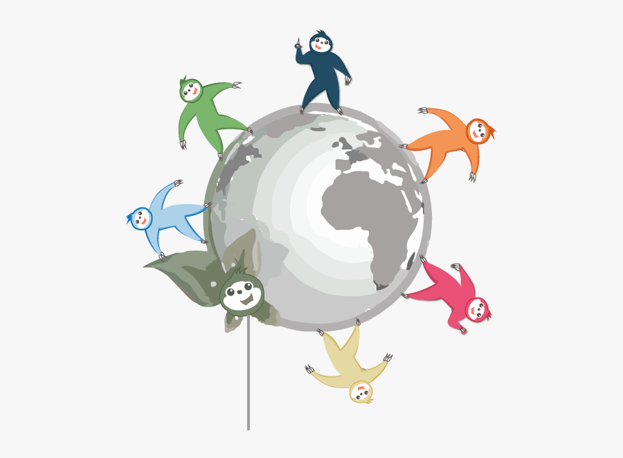 World Sloth Community - Cartoon, Transparent Clipart