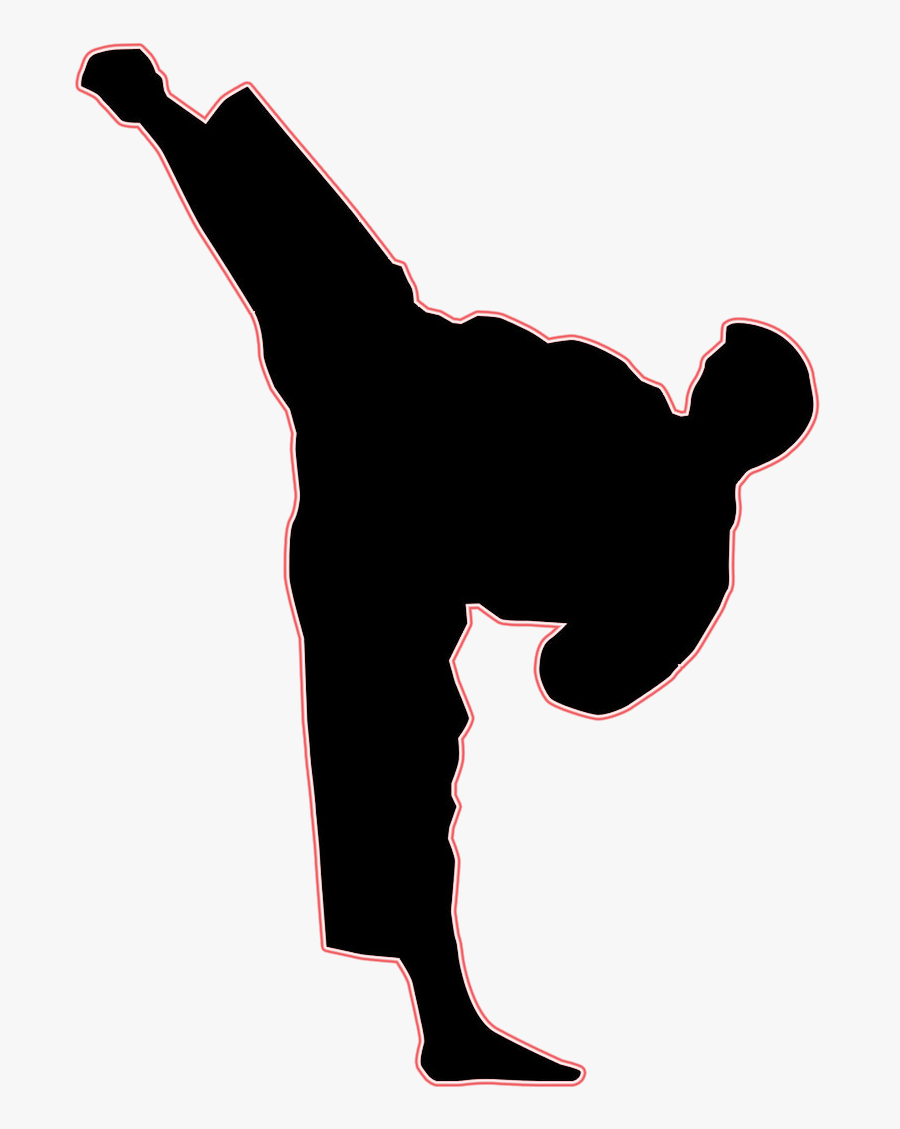 Clip Art Kick Mixed Martial Arts Karate - Illustration, Transparent Clipart