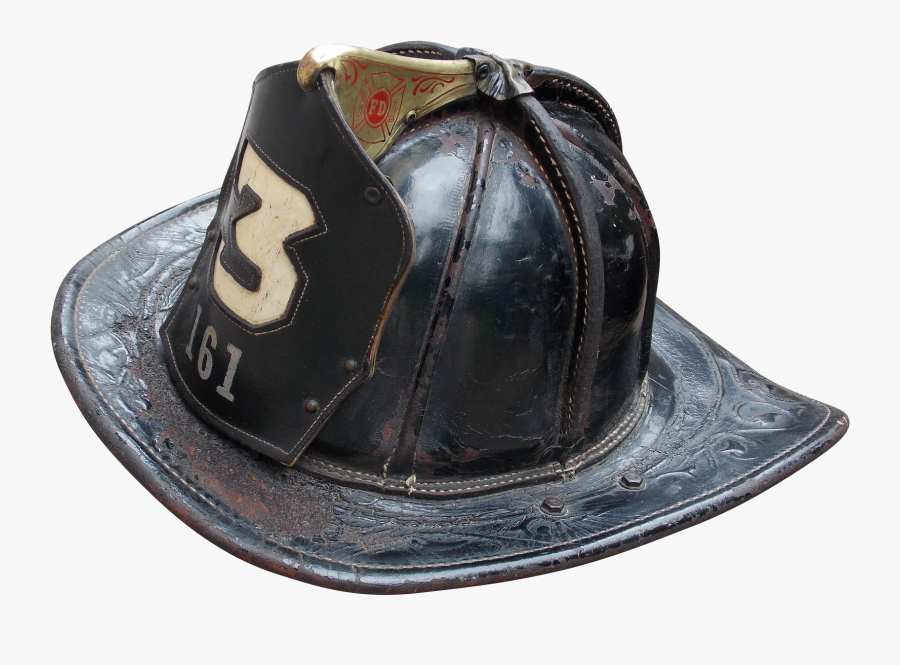 Transparent Fire Helmet Png - Old Leather Fire Helmet, Transparent Clipart