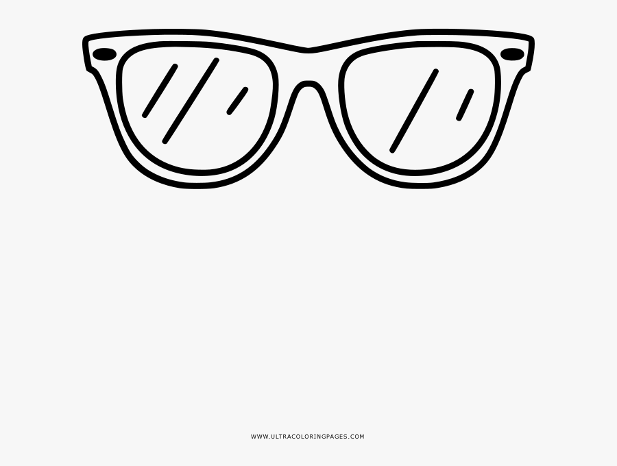 Sunglasses Clipart Colouring - Line Art, Transparent Clipart