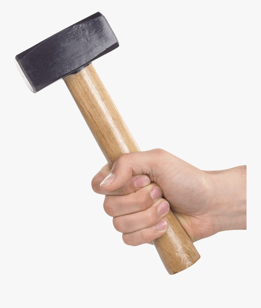 Hand Holding Sledge Hammer - Hammer Hand Png, Transparent Clipart