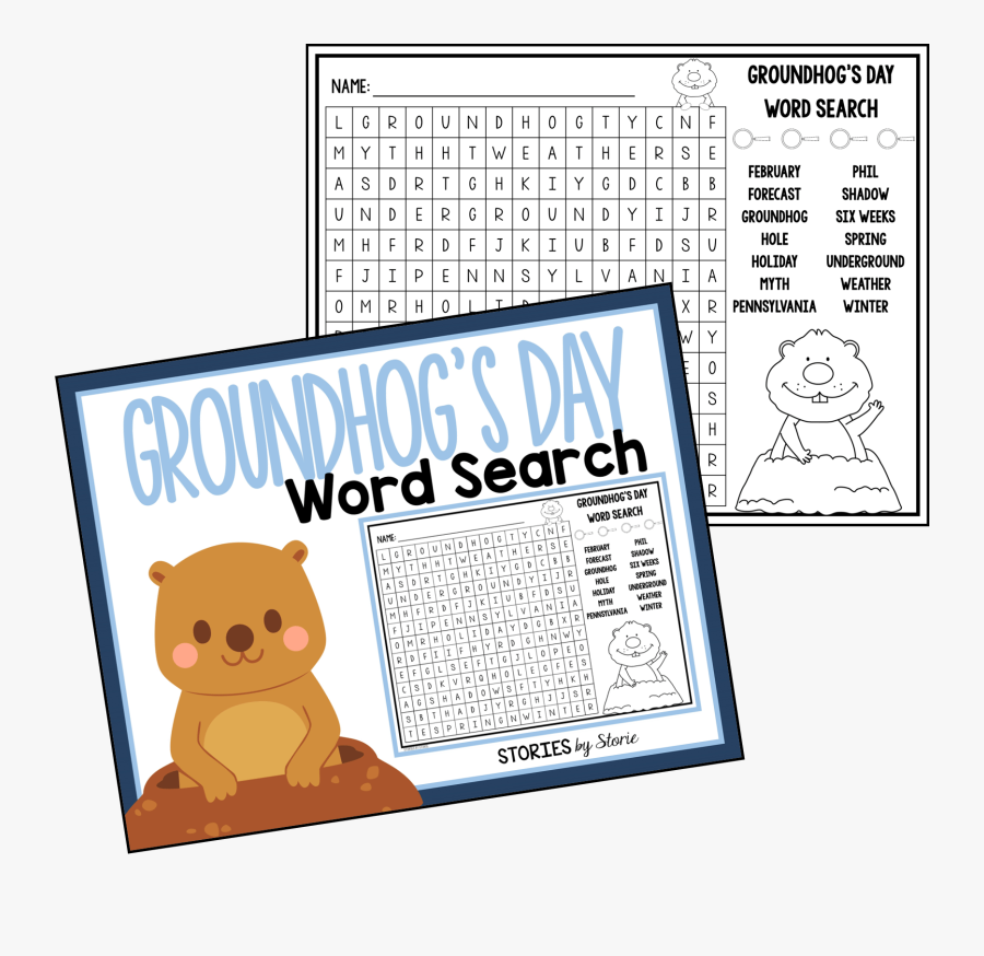 Groundhog Day Word Search - Phrase D Amour Triste, Transparent Clipart