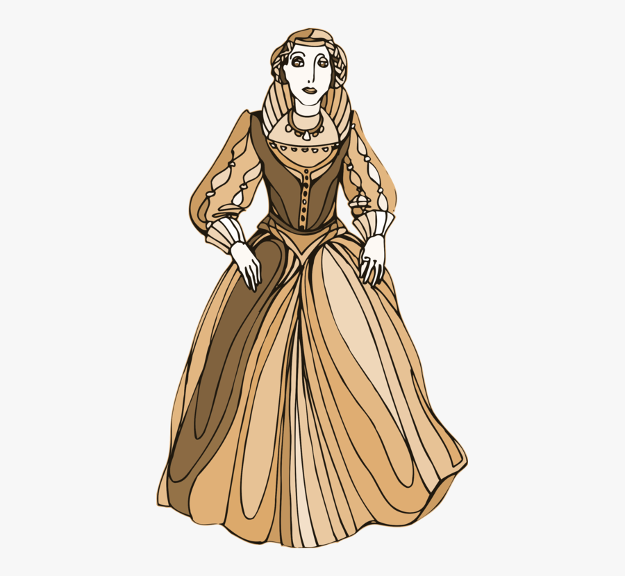 Lady Costume Design Drawing - William Shakespeare , Free Transparent ...